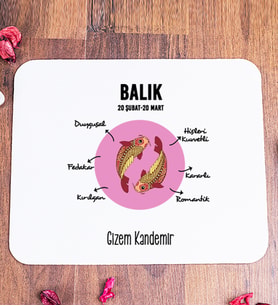 Kişiye Özel Balık Burcuna Hediye Mouse Pad