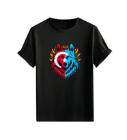 Türkçülük Görselli  Unisex (Tshirt) Tişört (Siyah)