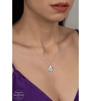 SWAROVSKİ CRYSTAL ŞANS ÇİÇEĞİ 925 AYAR GÜMÜŞ KOLYE