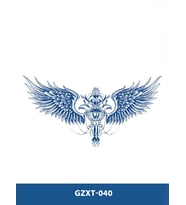 GZXT-040 YARI KALICI LOTUS VE KANAT DESEN GÖĞÜS DÖVME-TATTO