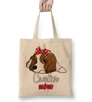 Cavalier King Charles Mom Cartoon Bez Çanta Uzun Saplı