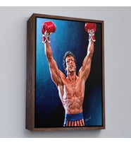 Çerçeveli Sylvester Stallone Rocky Tablo (Siyah)