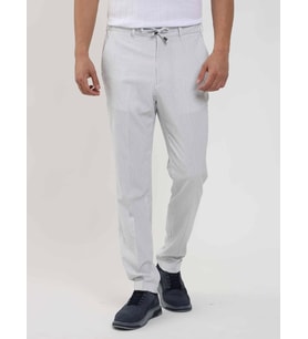 Dufy Lacivert Erkek Slim Fit Çizgili Pantolon - 104530