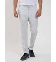Dufy Lacivert Erkek Slim Fit Çizgili Pantolon - 104530