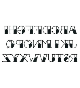XQB-024 ORTA BOY ALFABETİK HARFLER YAZILI GEÇİCİ DÖVME-TATTO