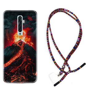Oppo Reno 2Z 4 Lite 4 Pro 5 6 7 A31 Kılıf Boyun Asklı Rasta Silikon Yanardağ 1611
