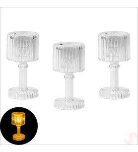 Retro Mini Masa Lambası Pilli Led Işık, 8,5cm x 4cm x 3 Adet