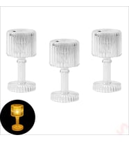Retro Mini Masa Lambası Pilli Led Işık, 8,5cm x 4cm x 3 Adet