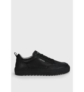 Lufian Siyah Hakiki Deri Bağcıklı Erkek Sneaker Philip M