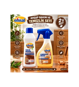 Ahşap Temizleyici Losyonu(Antistatik) & Ahşap Cilası (Antistatik) Bakım Seti