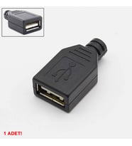 Kutulu Usb Type A Dişi Soket USB 2.0 4 Pin Plastik Kapak DIY Tip Elektronik Cihaz Usb Port
