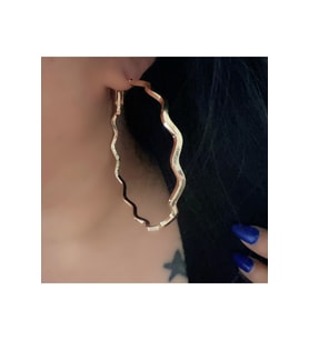 GOLD RENK ÇELİK DALGA KÜPE ACR9273