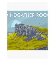 Windgather Rocks, Peak District Tablo Ahşap Poster Dekoratif
