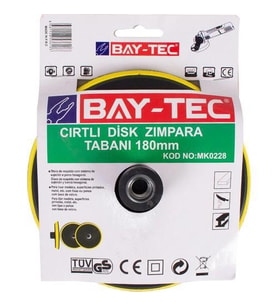 Bay-Tec Cırtlı Disk Zımpara Tabanı 180 mm MK0228