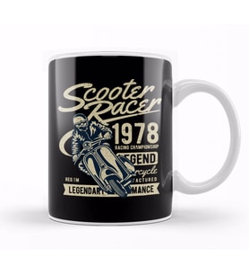 Scooter Racer 1978 Kupa Bardak Porselen