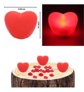 Led Işıklı Pilli Kalp İKİLİ