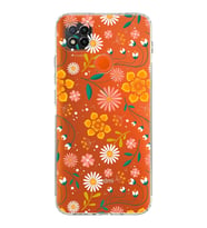 Xiaomi Redmi 10A  Kamera Korumalı Kapak Çiçek Tasarımlı Şeffaf  Kılıf