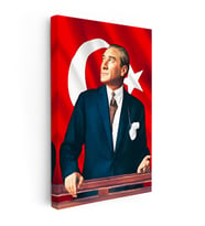 Kanvas Tablo Atatürk Ufka Bakış Atatürk Tablosu Ev Ofis Duvar Dekoru