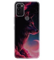 General Mobile GM 21 Pro Kılıf Desenli Silikon Wolf and Moon 1380