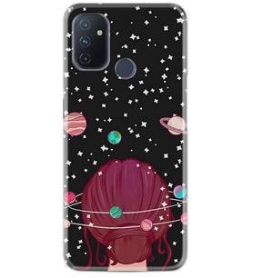Kılıfland One Plus Nord N10 Kılıf Desenli Silikon Resimli Kapak Space Woman Kılıf 1311