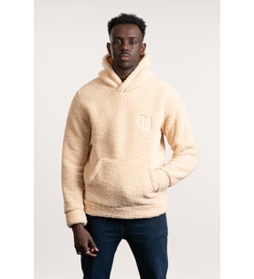 FBI Kapşonlu Kanguru Cepli Slimfit Peluş Sweatshirt (Kahverengi)