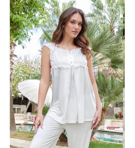 Bone Club 5603 Ekru Hamile Lohusa Pijama Tk