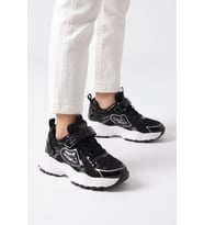 Cool Beyaz Cırtlı Bağcıklı Kalın Tabanlı Kız Çocuk Spor Ayakkabı Sneaker Sımba