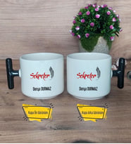 Kişiye Özel Sekreter Kupa Bardak T Siyah Kulplu Sekretere Hediye