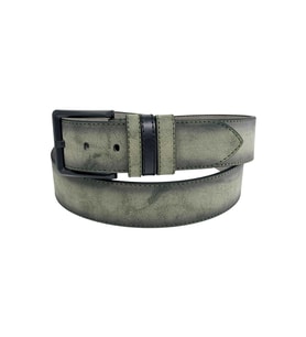 Haki Yeşil Süet Suni Deri Dikişli Model 4.5 cm.lik Unisex Spor Kemer - 4510-10