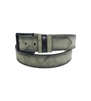 Haki Yeşil Süet Suni Deri Dikişli Model 4.5 cm.lik Unisex Spor Kemer - 4510-10