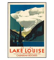 Seyahat Posteri: Lake Louise Tablo Ahşap Poster Dekoratif