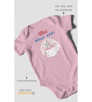 Mini Nöbet Amiri Baskılı Bebek Zıbını – Çıtçıtlı Body  %100 Pamuk Kısa Kol (Koyu Mavi)