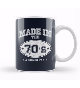 1970s Made In 70s All Genuine Parts Kupa Bardak Porselen