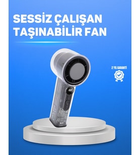 Northcity Ultra Sessiz USB Şarjlı Fan - Taşınabilir Tasarım ve 3000 mAh Batarya