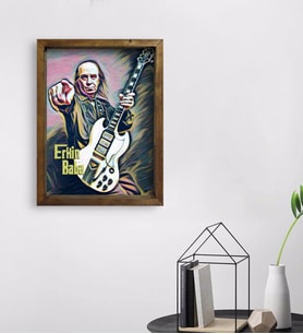 BK Home Erkin Baba Tasarımlı Doğal Masif Ahşap Çerçeveli Tablo 45x65cm-3