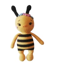 Çiçekli Bal Arısı Amigurumi Organik Oyuncak