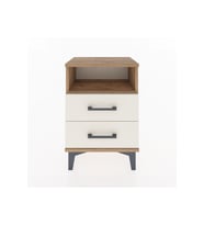 Arges Komodin Tek Raflı 2 Çekmeceli 44x30x64 Çam-Aytaşı
