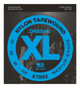 Daddario Etb92 Bass Gitar Tel Seti, 50-105, Xl, Nylon Tapewound, Medium