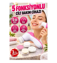 5 Başlıklı Yüz Temizleme ve Masaj Cihazı – 2 Hız Ayarlı Cilt Bakım Aleti