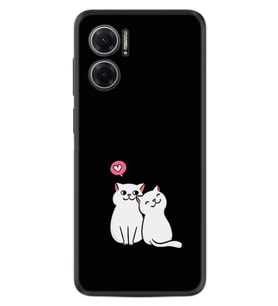 Xiaomi Redmi Note 11E Kılıf Silikon Desen Özel Seri Love Cats 1690