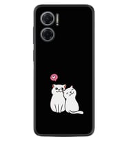 Xiaomi Redmi Note 11E Kılıf Silikon Desen Özel Seri Love Cats 1690