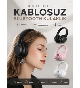 Kablosuz Bluetooth Kulaklık Anc/enc Destekli Kulak Üstü Yüksek Ses Kaliteli