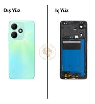 Infinix Hot 30 Yeşil Uyumlu Orta Kasa Full Kasa Kapak Gövde Housing