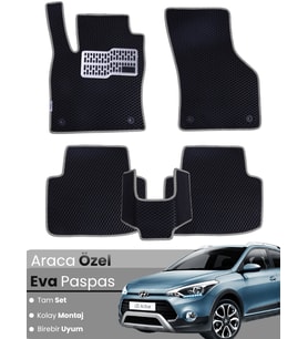 HYUNDAİ i20 ACTİVE (2015-2019) Uyumlu EVA Paspas Tam Set–Araca Özel,Kolay Montaj,Su Geçirmez