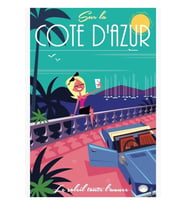 Sur La Cote D'azur Posteri Tablo Ahşap Poster Dekoratif