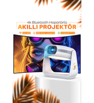 Yüksek Kaliteli 4K Görüntü ve Bluetooth Taşınabilir Sinema Projektörü