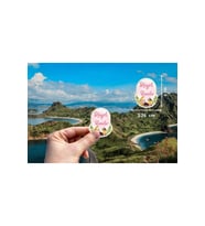 Şekilli Hayırlı Seneler Etiketi Renkli Pembe Sarı Mat Sticker 3.26x4 Cm (40 Adet)