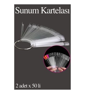 TransForMacion Protez Tırnak Sunum Kartelası ŞEFFAF 100 LÜ 718553