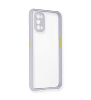 Realme 7 Pro Kılıf Miami Şeffaf Silikon - Lila