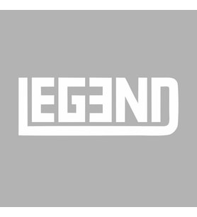 Legend Efsane Sticker siyah 15x5 CM (Beyaz)